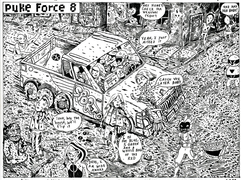 Illustration for article titled Brian Chippendale’s Puke Force is 2016’s first comics masterpiece